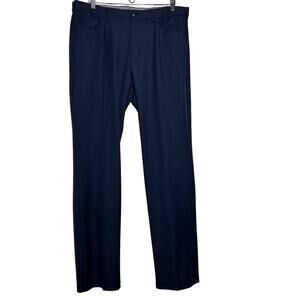 Greg Norman Everbest Golf Performance Pants Slacks Trouser Blue Navy Mens 36x34‎